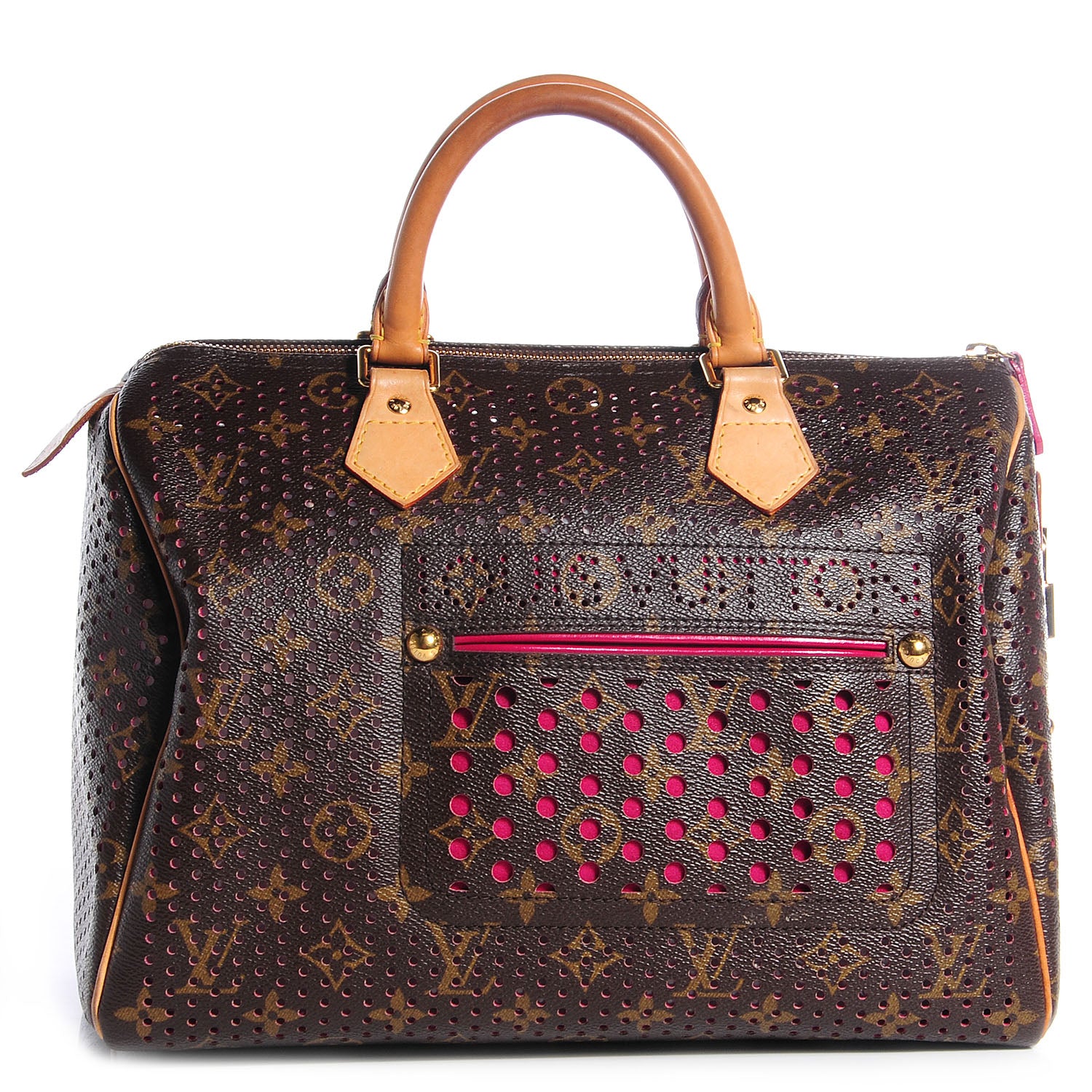 Louis Vuitton Monogram Perforated Speedy 30 Fuchsia 1 of 8
