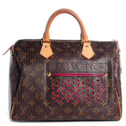 Louis Vuitton Monogram Perforated Speedy 30 Fuchsia 1 of 8