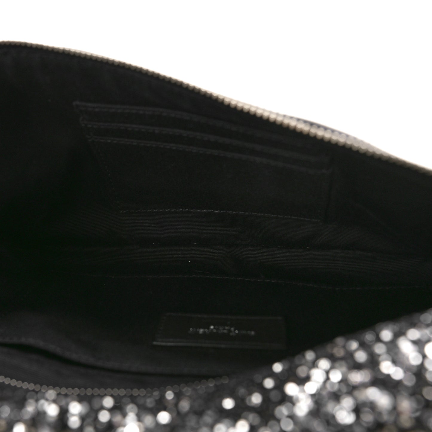 Lambskin Glitter Belt Bag Metallic Black