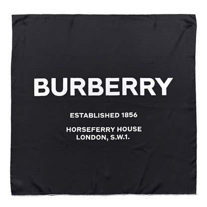 Burberry Silk Horseferry Print Scarf Black 1 of 5