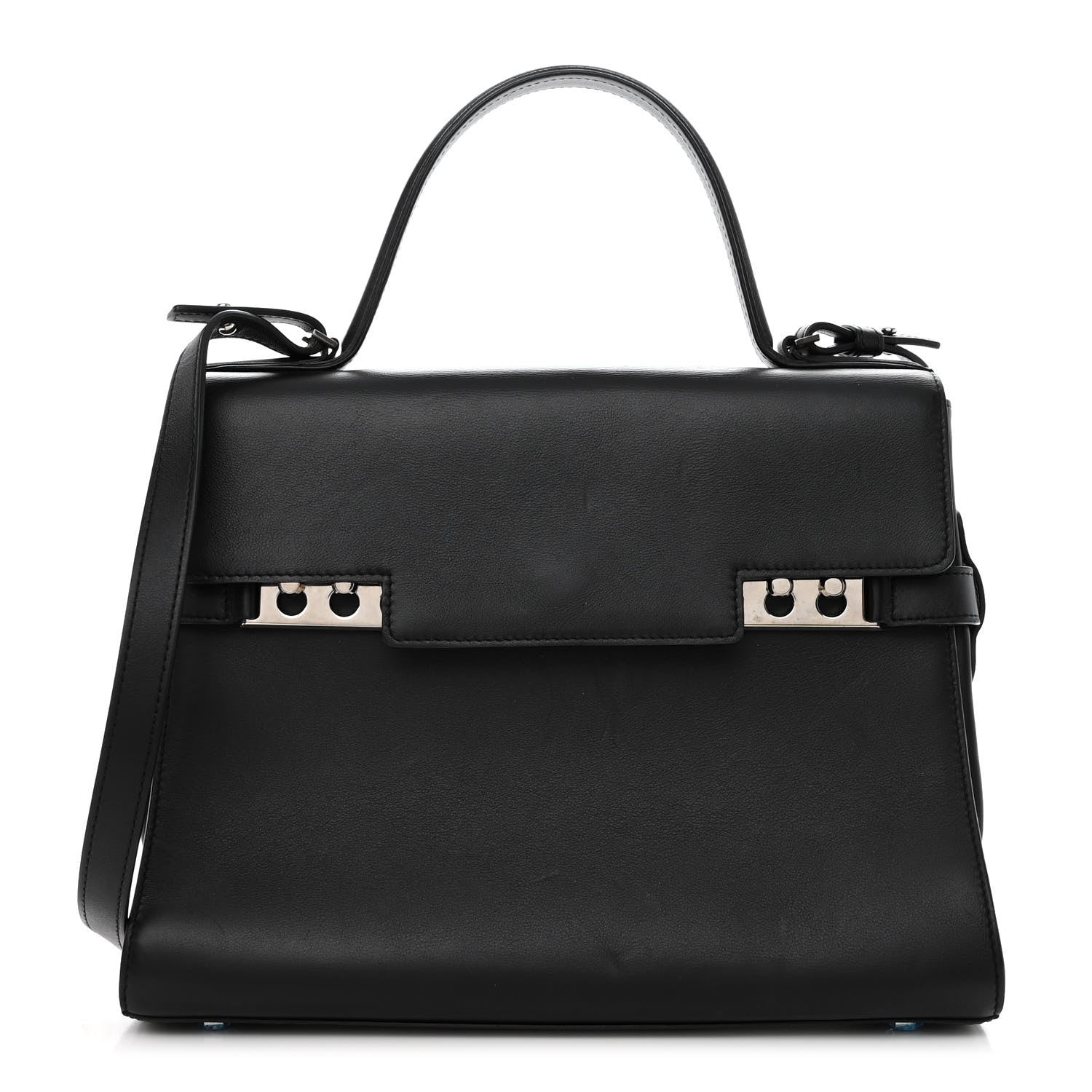 Delvaux Calfskin GM Tempete Satchel Black 1 of 9
