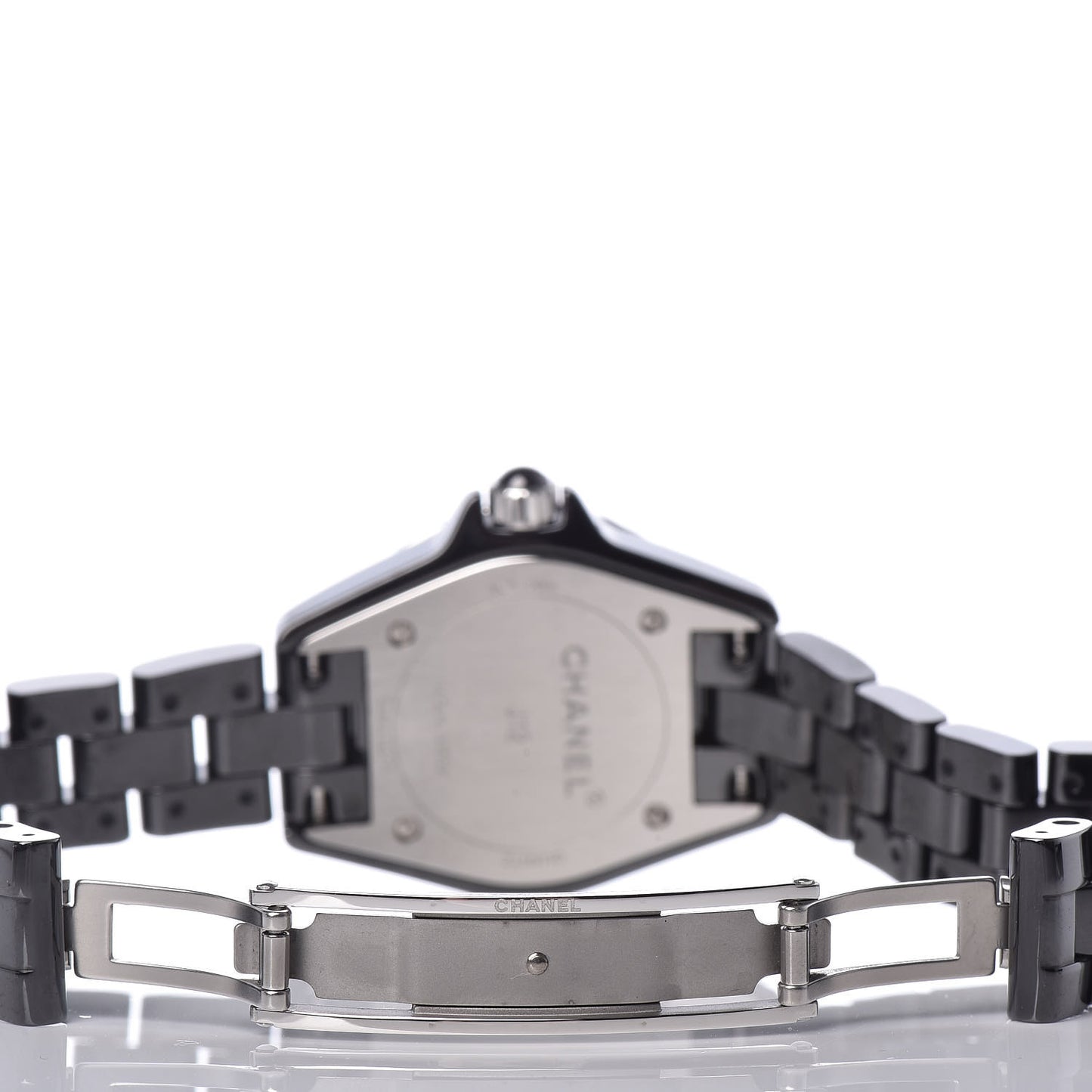 Stainless Steel Ceramic Diamond Bezel 29mm J12 Quartz Watch Black