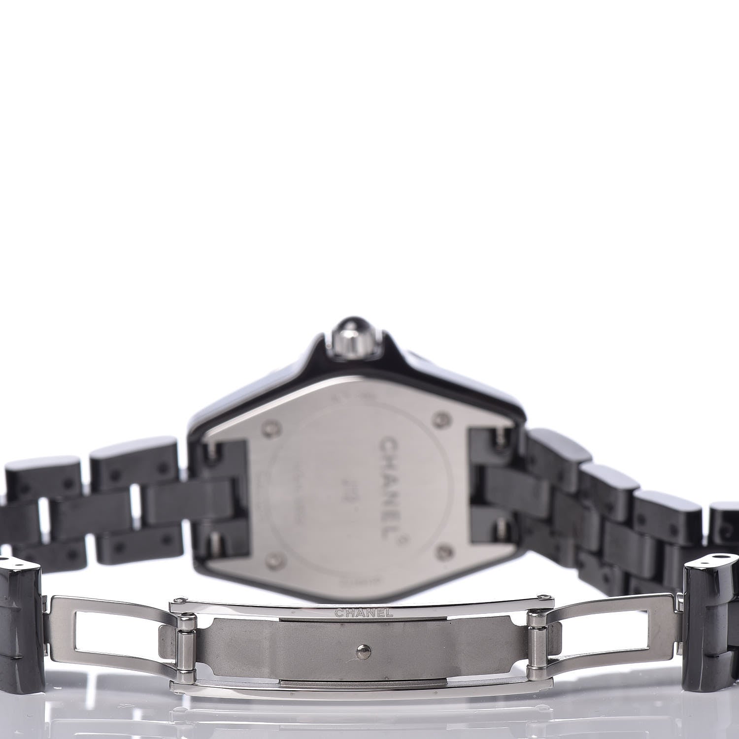 Chanel Stainless Steel Ceramic Diamond Bezel 29mm J12 Quartz Watch Black 6 of 8