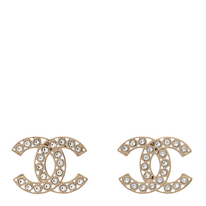 Chanel Large Strass Crystal CC Earrings CC Earrings Gold 1 of 5