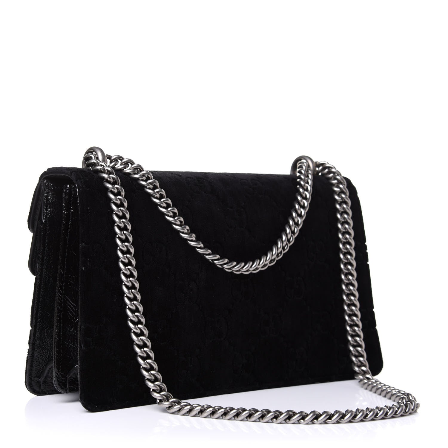 Gucci Velvet GG Monogram Small Dionysus Shoulder Bag Black 3 of 11