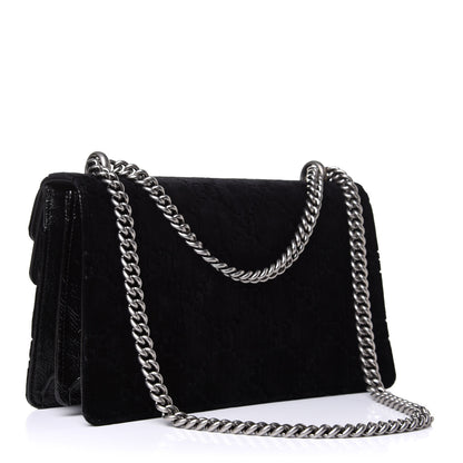 Gucci Velvet GG Monogram Small Dionysus Shoulder Bag Black 3 of 11