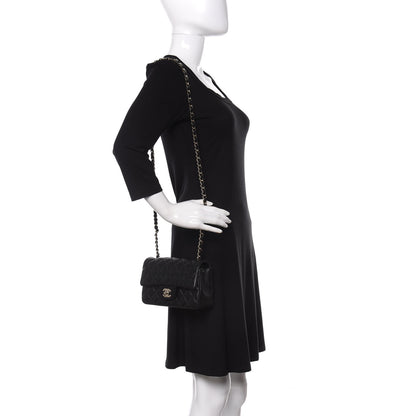 Chanel Lambskin Quilted Mini Rectangular Flap Black 2 of 12