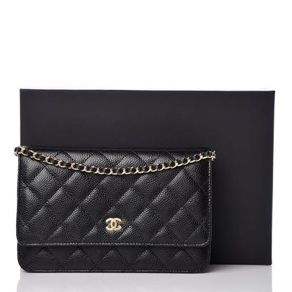 Chanel Caviar Quilted Wallet On Chain WOC Black 11 of 11
