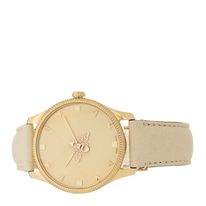 Gucci Stainless Steel Calfskin 36mm G-Timeless Bee Quartz Watch White 2 of 4