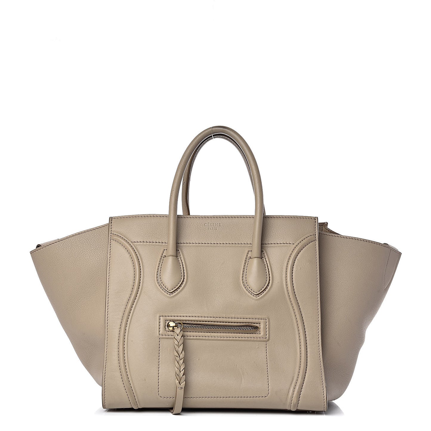 Supple Calfskin Medium Phantom Luggage Beige
