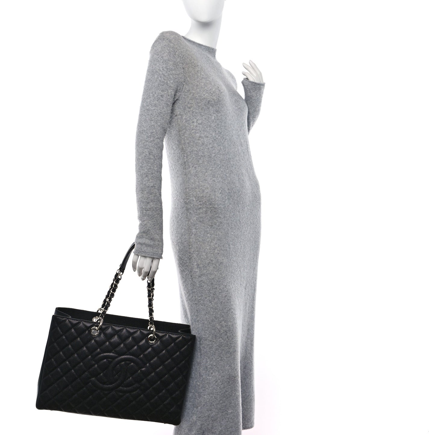 Caviar Quilted XL Grand Shopping Tote GST Black