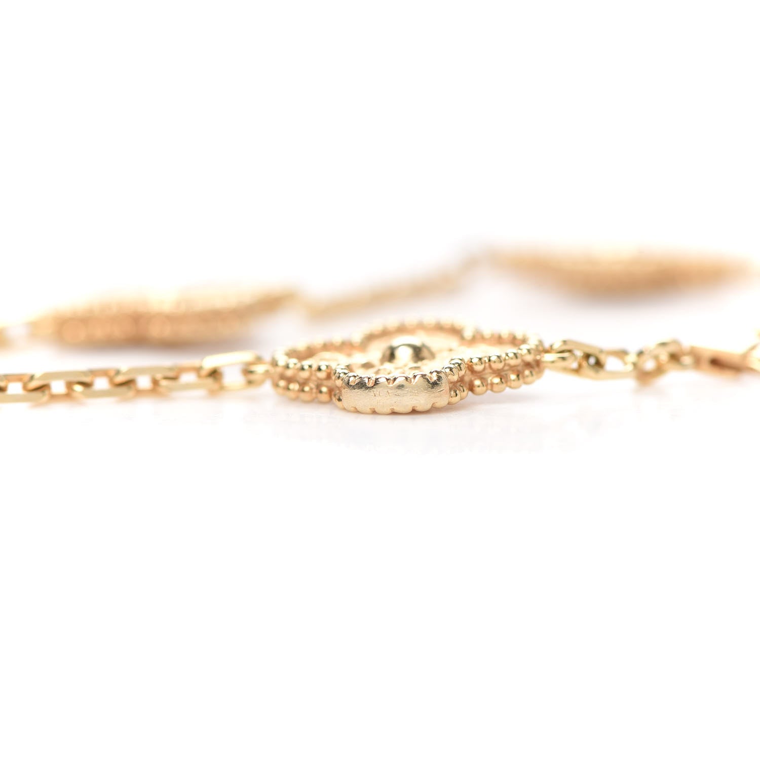 Van Cleef & Arpels 18K Yellow Gold 5 Motifs Vintage Alhambra Bracelet 5 of 6