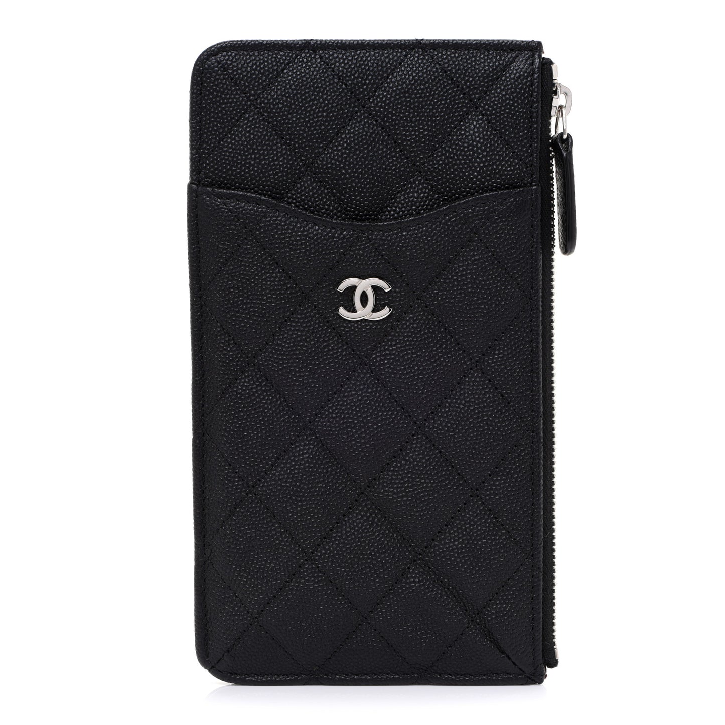 Caviar Quilted Classic iPhone Pouch Black