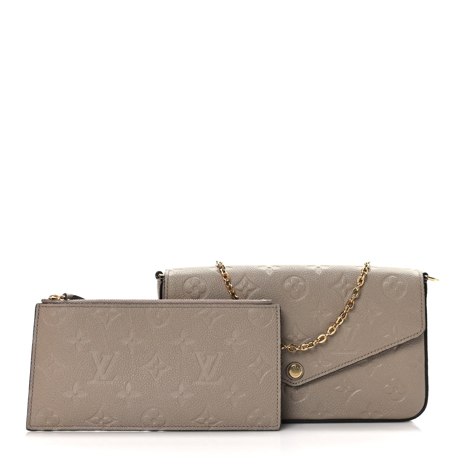 Louis Vuitton Empreinte Pochette Felicie Chain Wallet Tourterelle 1 of 8