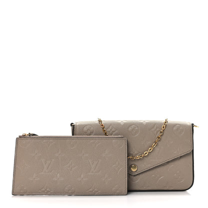 Louis Vuitton Empreinte Pochette Felicie Chain Wallet Tourterelle 1 of 8