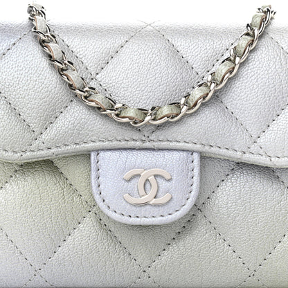 Chanel Metallic Goatskin Quilted Ombre Classic Clutch With Chain 8 of 10