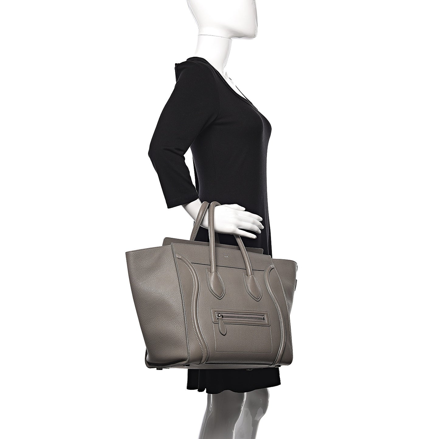 Drummed Calfskin Mini Luggage Souris