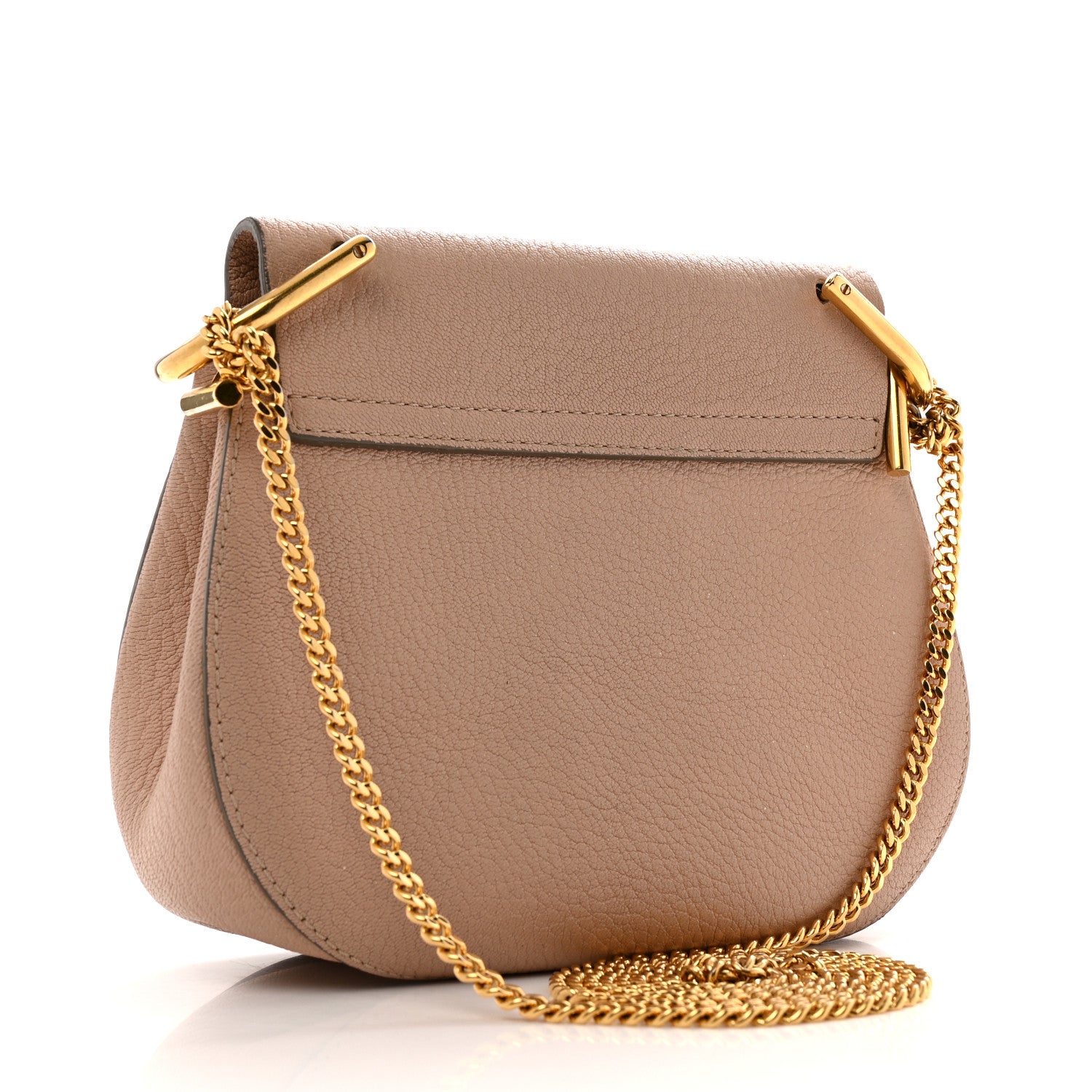 Chloe Grained Lambskin Mini Drew Shoulder Bag Cement Pink 3 of 14