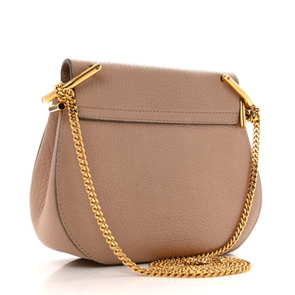 Chloe Grained Lambskin Mini Drew Shoulder Bag Cement Pink 3 of 14