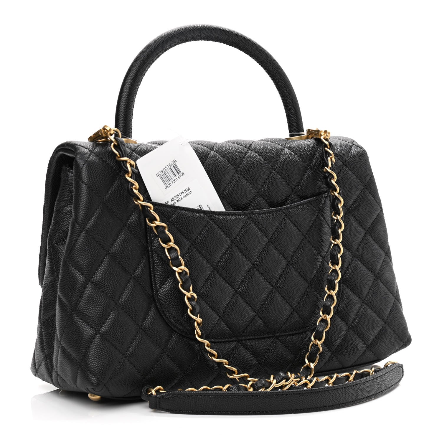 Chanel Caviar Quilted Small Coco Handle Flap Black 3 of 11