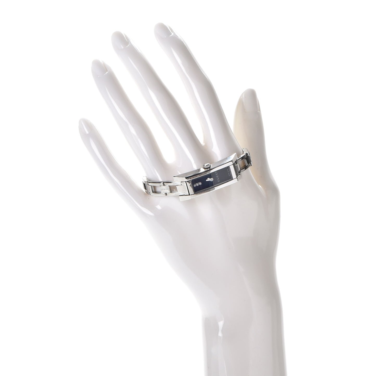 Stainless Steel Diamond 13mm Quartz Watch Black
