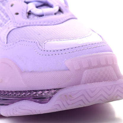 Balenciaga Fabric Mesh Clear Sole Womens Triple S Sneakers 37 Light Lilac White 9 of 14