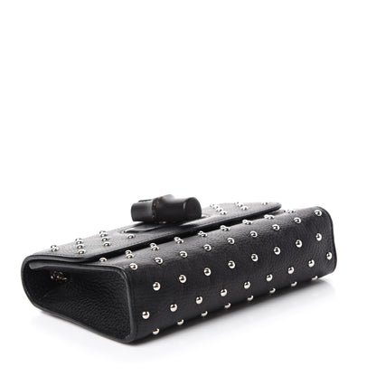 Gucci Calfskin Small Studded Miss Bamboo Shoulder Bag Black 4 of 11