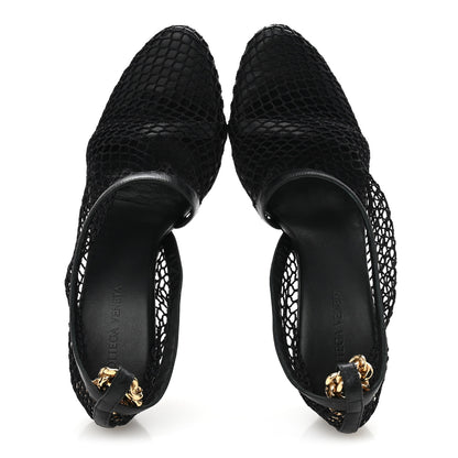 Bottega Veneta Mesh Nappa Chunky Chain Sandals 36.5 Black 2 of 12