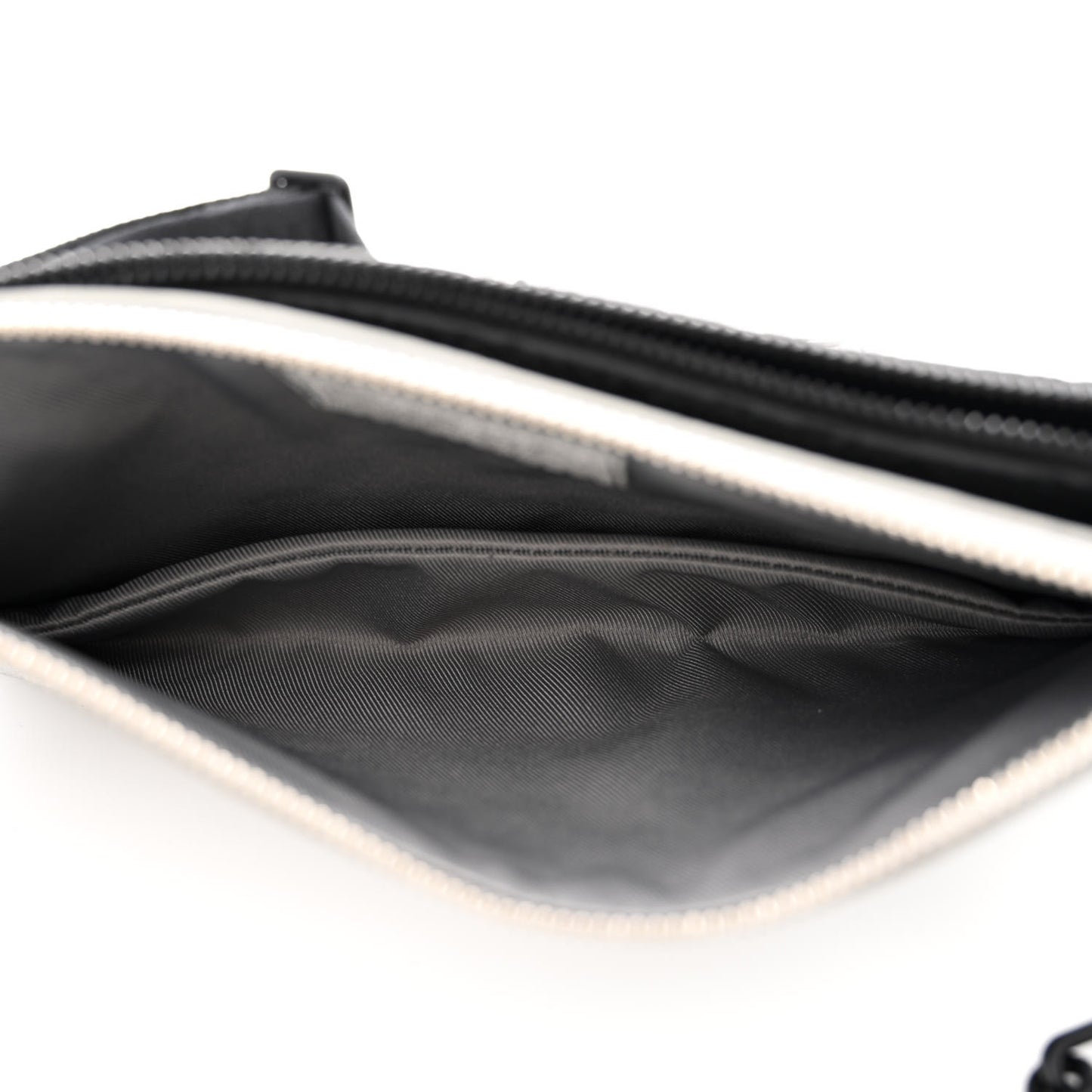 Damier Glitter Taurillon Monogram In The Loop Trio Pouch Black Silver