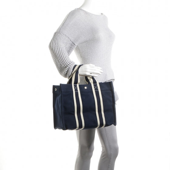 Cotton Canvas Fourre Tout PM Tote Navy