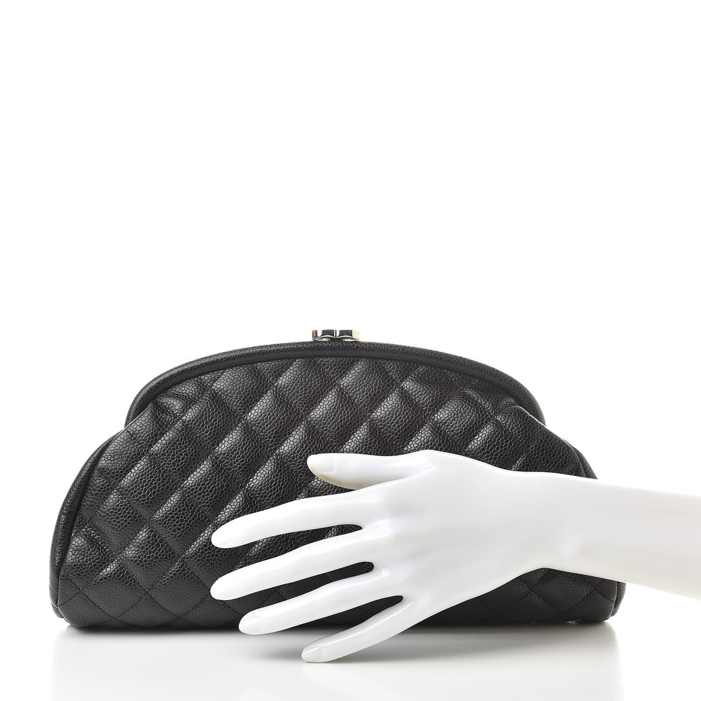 Caviar Quilted Timeless Clutch Black
