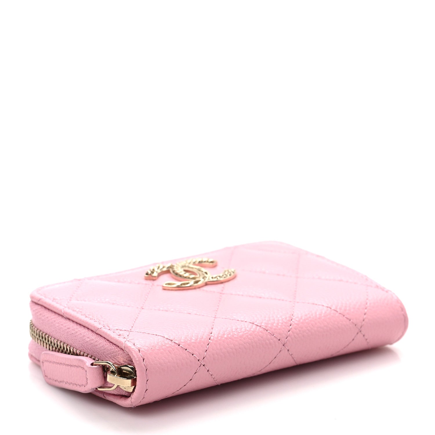 Chanel Caviar Quilted Multi Chain Zip Coin Purse Light Pink 8 of 16