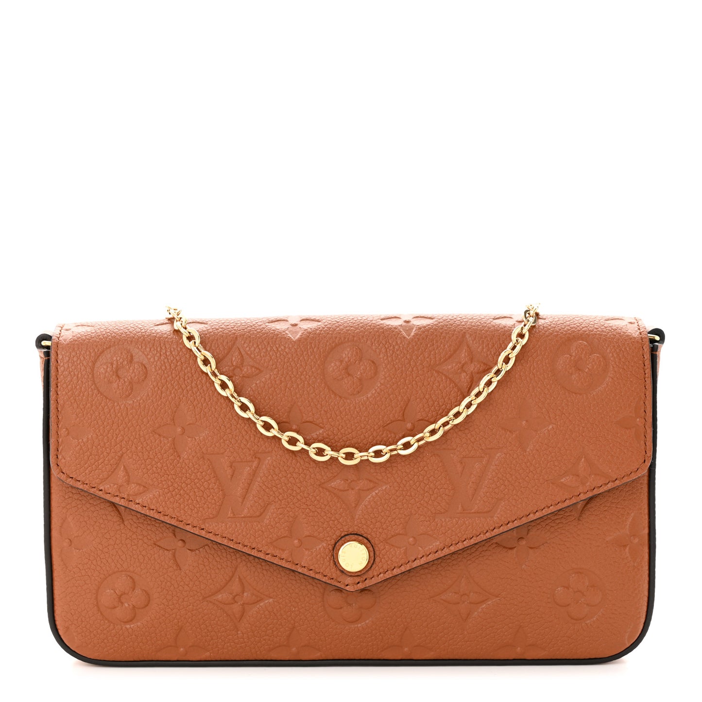 Empreinte Pochette Felicie Chain Wallet Cognac