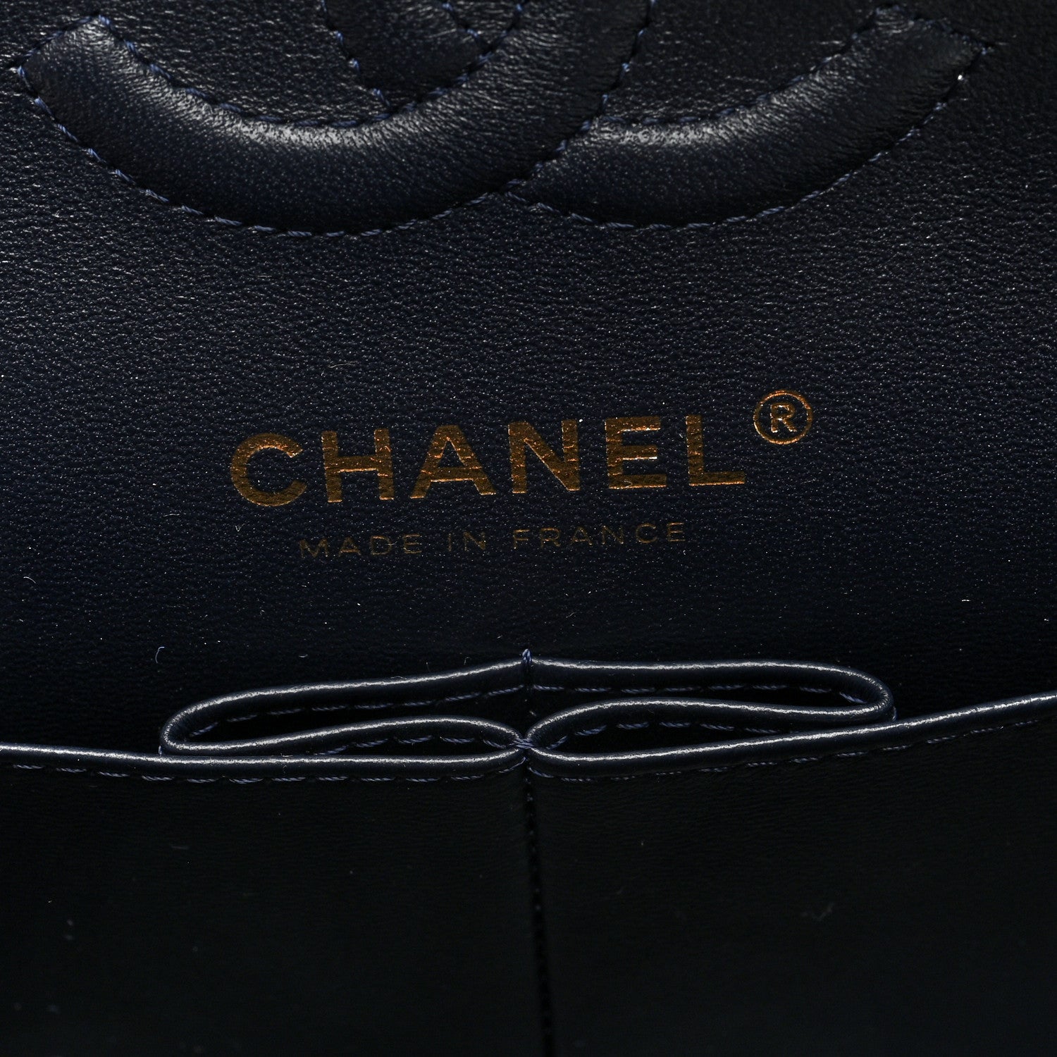 Chanel Denim Quilted Medium Double Flap Dark Blue 6 of 10