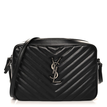Saint Laurent Calfskin Matelasse Monogram Lou Camera Bag Black 1 of 10
