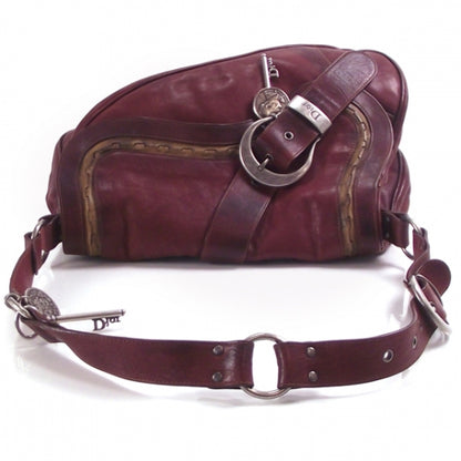 Christian Dior Leather GAUCHO Burgundy 6 of 10