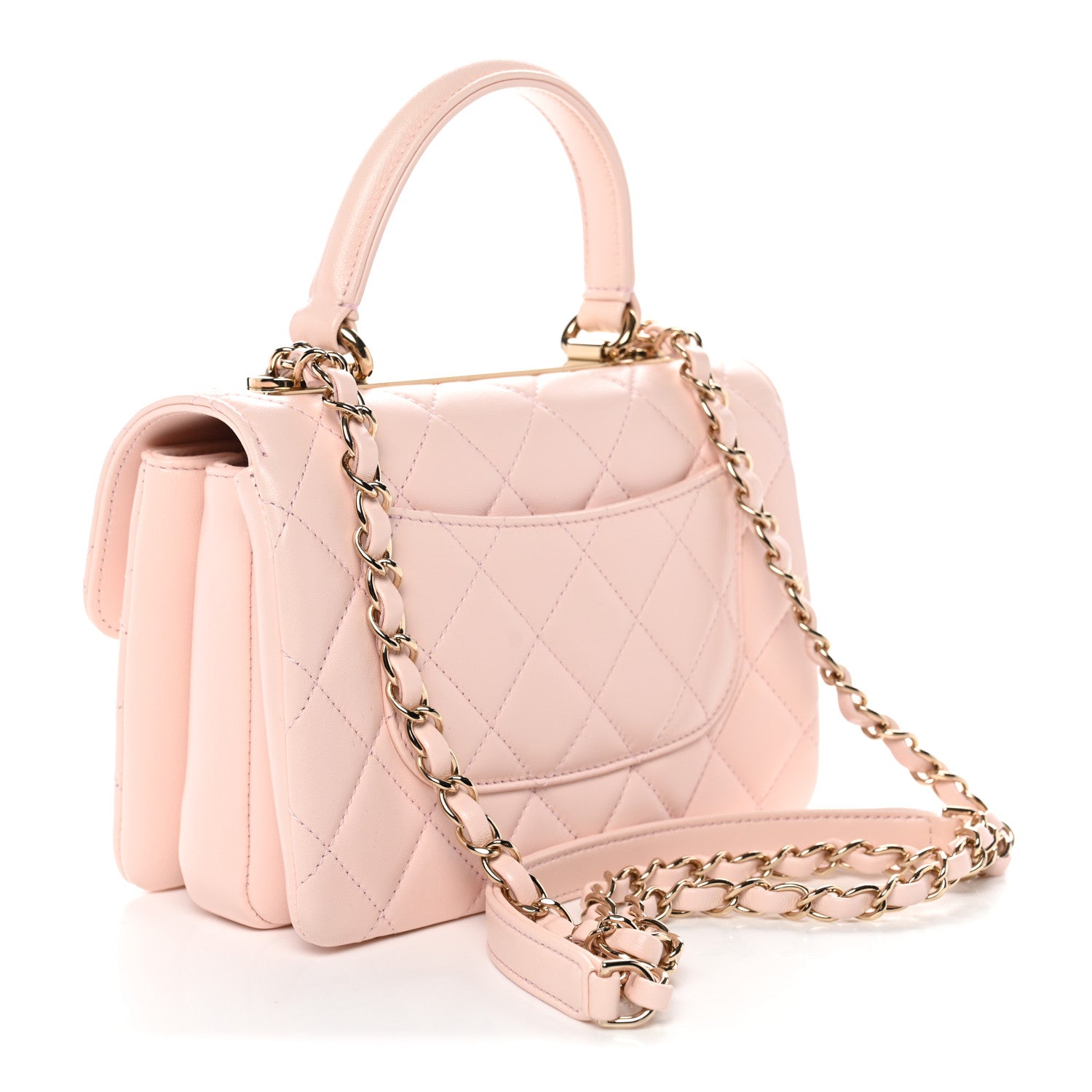 Chanel Lambskin Quilted Small Trendy CC Flap Dual Handle Bag Light Pink 3 of 10