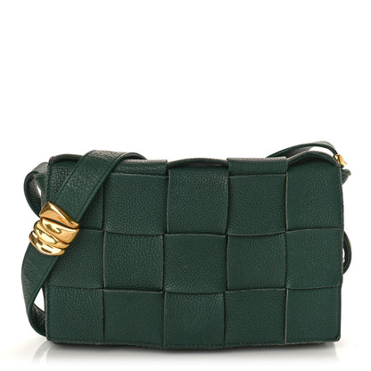 Bottega Veneta Grained Calfskin Maxi Intrecciato Cassette Crossbody Bag Raintree Green 1 of 12