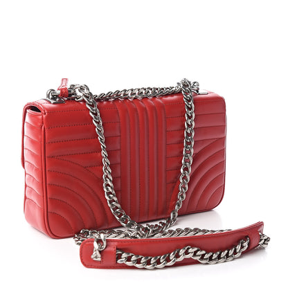 Prada Soft Calfskin Impunture Diagramme Medium Chain Flap Shoulder Bag Fuoco 3 of 9