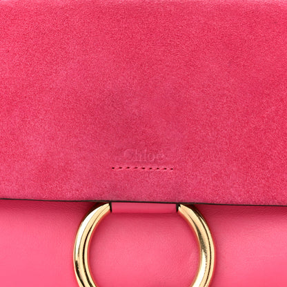 Chloe Suede Calfskin Small Faye Shoulder Bag Fuchsia Rose 9 of 14