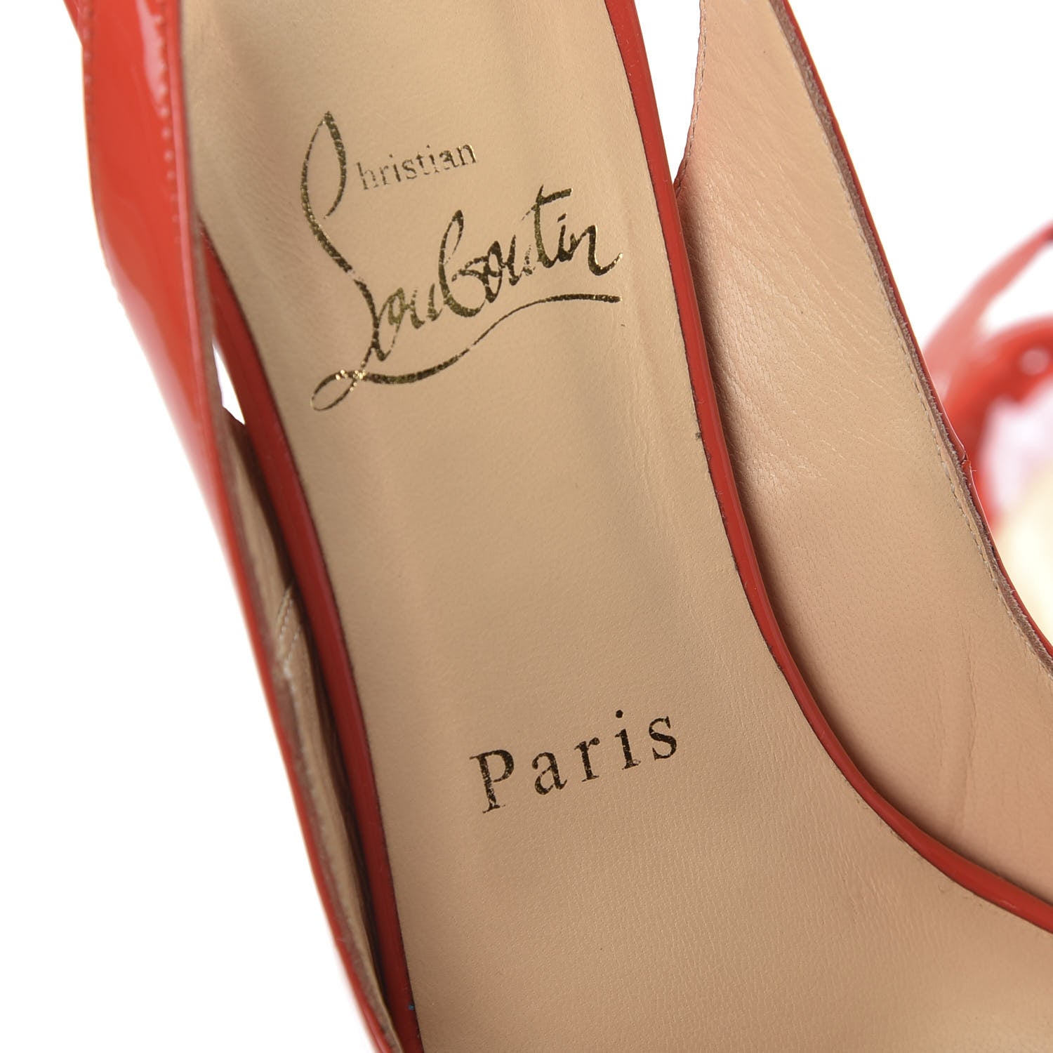 Christian Louboutin Patent No Prive 120 Pumps 37 Corail 7 of 9