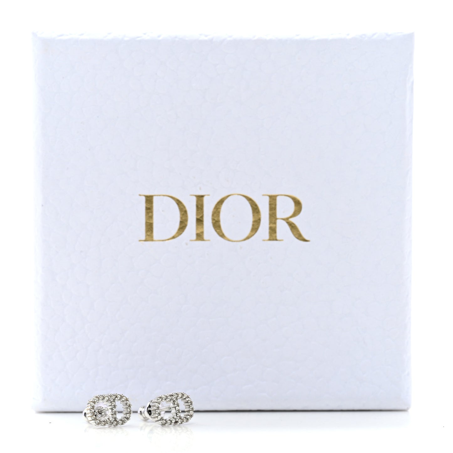 Strass Crystal CD Earrings Silver