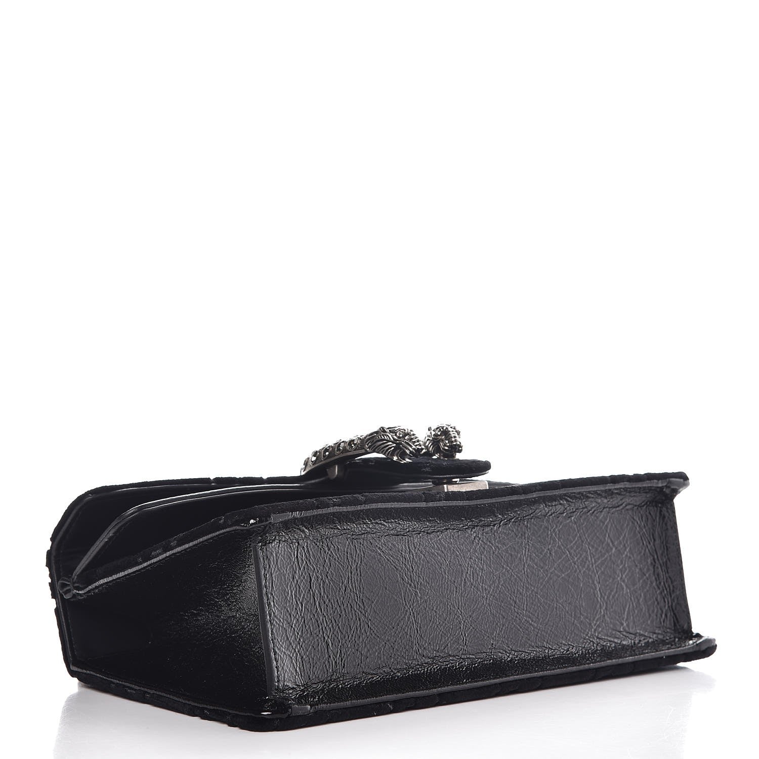 Gucci Velvet Skipper Crystal GG Monogram Small Dionysus Shoulder Bag Black Black Diamond 4 of 7