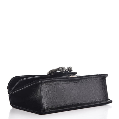 Gucci Velvet Skipper Crystal GG Monogram Small Dionysus Shoulder Bag Black Black Diamond 4 of 7