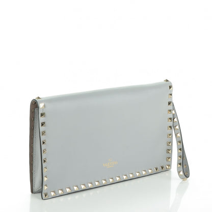 Valentino Garavani Nappa Rockstud Wristlet Clutch Pastel Grey 3 of 7