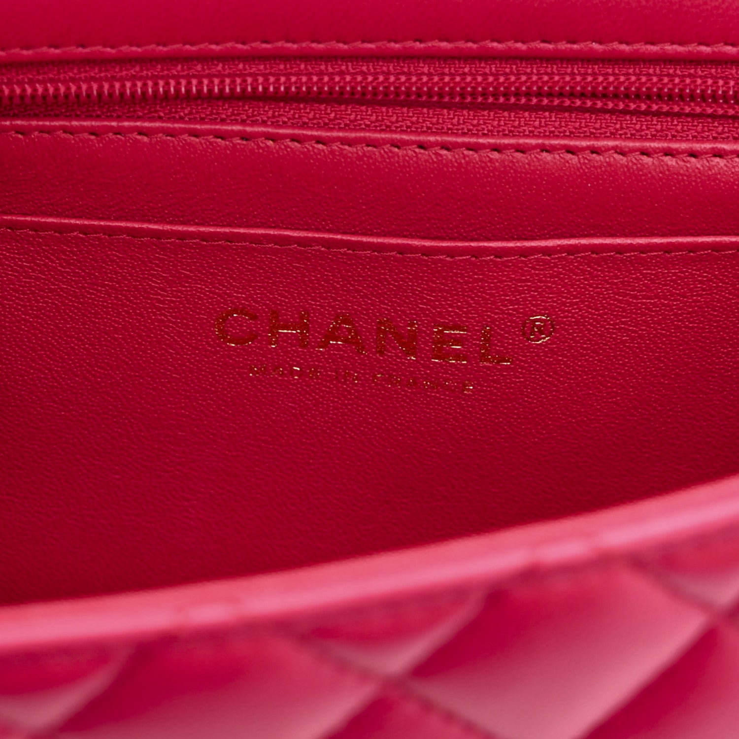 Chanel Lambskin Quilted Mini Top Handle Rectangular Flap Dark Pink 6 of 10