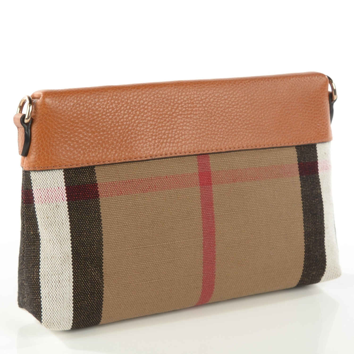 Burberry Mega Check Canvas Small Farley Crossbody Bag Saddle Brown 3 of 7