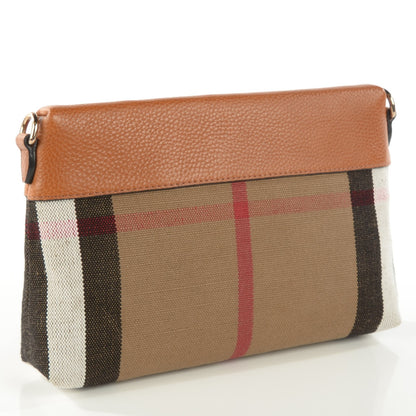 Burberry Mega Check Canvas Small Farley Crossbody Bag Saddle Brown 3 of 7