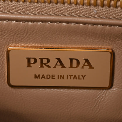 Prada Soft Calfskin Large Aimée Shoulder Bag Travertine 6 of 9