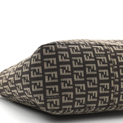 Fendi Zucchino Vitello Mini Pochette Testa di Moro Beige 8 of 9